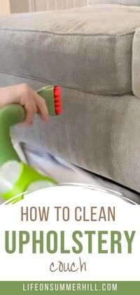 How to clean upholstery at home. Step-by-step instructions on cleaning your couch, sofa, and chair. Simple and easy to follow the DIY project. Use a Bissell steam cleaner to clean the body and your washing machine to clean the cushion covers. Tips and tricks to get a clean sofa. Clean couch fabric cushions and get rid of smells.