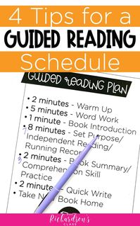These guided reading schedule tips are super helpful for kindergarten and first grade teachers! Make the most of your guided reading lessons with these 4 tips. #guidedreading #mrsrichardsonsclass