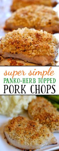 This baked pork chop recipe with a crispy panko topping is healthy, absolutely delicious, and can be made in under 30 minutes. My whole family loved it! #allnaturalpork #ad via @goodinthesimple