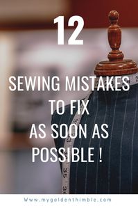 You might don't know that is happening but these sewing mistakes can be fixed very easily if you recognize them. #sewing #sewongtips