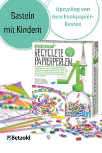 Wohin mit all dem Geschenkpapier? Bastelt einfach einzigartige Papierperlen-Ketten und anderen selbstgemachten Schmuck! Mehr sehen >