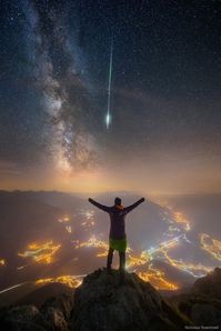 Meteor and Milky Way over the Alps #NASA #APOD #Astronomy Picture Of the Day