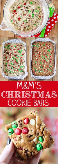 M&M'S Christmas Cookie Bars Recipe
