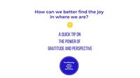 How can we better find the joy in where we are? - YouTube