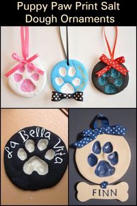 Make Art with Your Fur Babies by Creating Adorable Puppy Paw Print Salt Dough Ornaments!