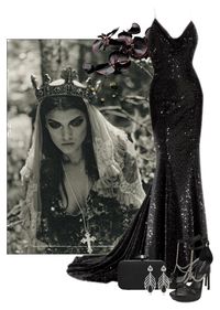 "Dark Queen" by kemp-jessica ❤ liked on Polyvore featuring Yves Saint Laurent, INC International Concepts and Elise Dray
