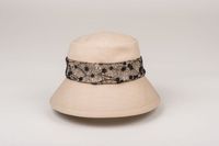 Lillie & Cohoe Hats: SS2022 Caffe Latte: Felice ~ Beige/Lace