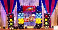 #Cars #backdrop #decoration! Traffic light columns and balloons arch decoration... Mix of colors with black, red, green, yellow, and blue. #birthdayparty #babyboy #backdrop #balloons #balloonscolumns #blue #yellow #green #red #decoraevents #decoration #mississauga #toronto #brampton #Milton #oakville #markham #maple Contact us for more details @ Decora Events Tel: (416)436-0234