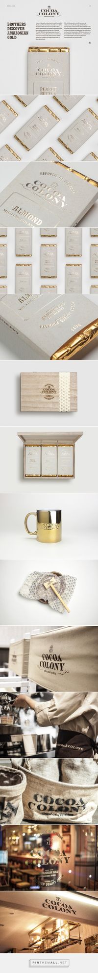 Cocoa Colony Chocolate packaging designed by Bravo (Singapore) - http://www.packagingoftheworld.com/2016/02/cocoa-colony.html