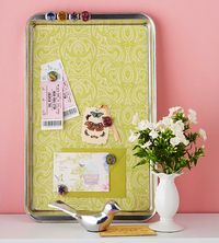 Magnetic Memo Board... use a cookie sheet