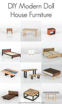 DIY Modern Doll House Furniture - The Created Home