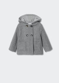 Double-breasted wool coat - Girls | Mango Kids USA