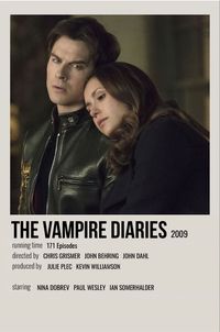minimal polaroid series poster for the vampire diaries