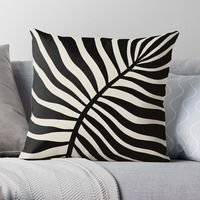 "Abstract Zebra leaf in black beige " Throw Pillow for Sale by Miss-Belle | Redbubble