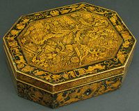 OUTSTANDING ANTIQUE REGENCY PENWORK CARD GAMES BOX c1820 | eBay