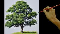 How to Paint an Oak Tree in Real Time Basic Acrylic Painting Tutorial for Beginners by JM Lisondra - YouTube