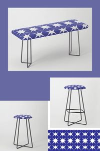 Society6 home decor products and accessories make the perfect, style-forward additions to your home, apartment or dorm. #homedecor #home #interiordesign #interiors #interiorstyling #society6 #furniture #bench #bar #stool #stars #pattern