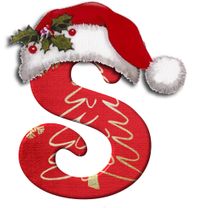 ALFABETO GORRITO PAPA NOEL....MAYUSCULA....S