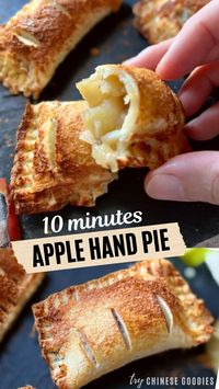 For this easy apple hand pie, you don’t need to make any pastry dough, just a few slices of toast. Prepared in just 10 minutes to prepare and 20 minutes to bake, you can enjoy a quick version of afternoon tea. #pie #trychinesegoodies #dessert