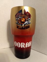 Military Custom 30oz Tumbler - Marines, Army, Air Force and Navy
