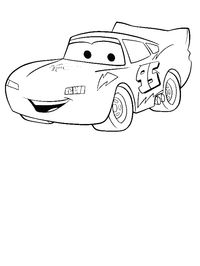 Awesome Lighting McQueen in Disney Cars Coloring Page by years old