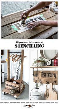 Everything you need to know about stencilling in one post! How to stencil, the best supplies, what to make, how to store, how to clean, where to buy, etc. funkyjunkinteriors.net