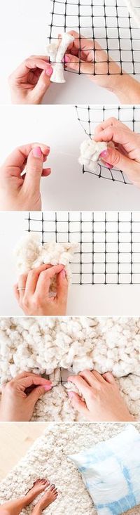 How to make a large-scale rug from scratch. And it is just in time for the weather to start cooling down because this thing is as cozy as it comes…It’s like walking on clouds! Super fluffy and plush. Paper & Stitch