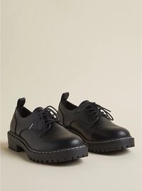 Plus Size Lace-Up Oxford - Black (WW), BLACK