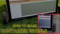 this is def. the cheapest and best way to make a shipping container mobile .. check out the full video on youtube !
