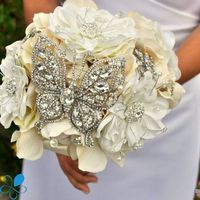 crystal butterfly wedding bouquets | Crystal Butterfly #Wedding Bouquet - Blue Petyl Bouquets