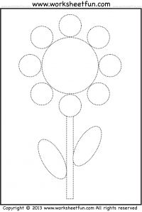 Shape Tracing - Picture Tracing - Preschool Worksheets