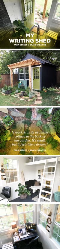 Tara's backyard writing shed | Braid Creative