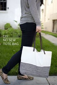 DIY no sew tote bag : homey oh my