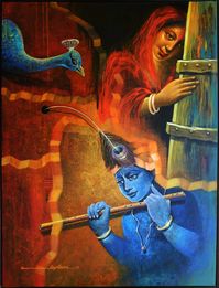 Buy Painting Melodious Moment Artwork No 7475 by Indian Artist Aloke Roy