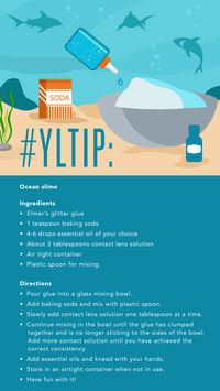 Here's the perfect young living tip for Shark Week! Create your very own DIY Ocean Slime. #SharkWeek #YLtip #youngliving #yleo #DIY