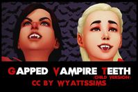 Lana CC Finds - wyattssims: GAPPED VAMPIRE TEETH (CHILD VERSION) ...
