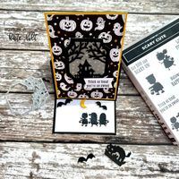 It's a Scary Cute Easel Card using the Scary Cute bundle from Stampin Up. For my Fun Friday YouTube live this week. See it here on my blog with the measurements.