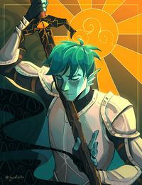 dnd. triton. dnd character. dungeons and dragons. warlock paladin