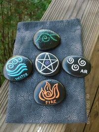 Painted rocks. Pagan Witch Wiccan craft inspiration