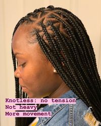 @itsomunique on Instagram: “What does knotless mean? #tallahasseehair #tallahasseebraids #knotlessboxbraids #boxbraids #noheat #neat”