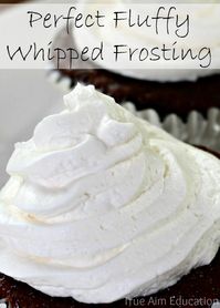 The Perfect Whipped Cream Frosting (I don't know if we need this for anything...but always a fun idea)