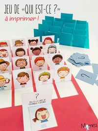 Practicing vocabulary for describing people in French. Voici la version papier du jeu de "Qui est-ce ?" ! Beaucoup plus mignon et tout aussi rigolo, fabriquez vous-même votre "Qui-est-ce ?" avec Momes !