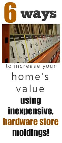 Increase your home's value by adding in a few basic details with simple moldings! Gotta try some of these!