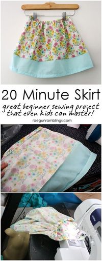 My favorite beginner and learning how to sew project. Great simple DIY skirt tutorial