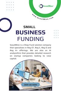 Funding solutions for startups looking for Reg CF and Reg A funding. #finance #funding #regcf #rega #scoutmine #business #businessowner
