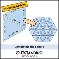 Completing the Square Matching Activity by Outstanding Resources