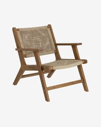Poltrona Geralda in legno di acacia con finitura scura FSC 100% | Kave Home