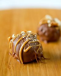 Peanut Butter-Pretzel Truffles (a.k.a. Chubby Hubby Truffles). "Sweet and salty, smooth and crunchy...and super easy to make – no special equipment needed."