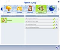 The Sims 4 Herbalist Aspiration! *YOU NEED SIMS 4 OUTDOOR RETREAT* A herbalist is a practitioner of herbalism, and studies and uses plants for medicinal and therapeutic purposes. These sims enjoy...