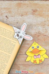 With Easter just around the corner we are sharing this tutorial showing you how to make our Easter Corner Bookmarks With Template – make a bunny and a chick and encourage your kids to read more.